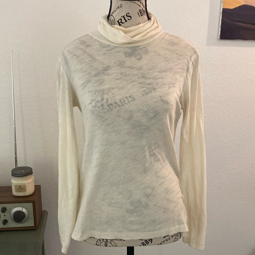 Sheer off white turtleneck by Madewell XXS